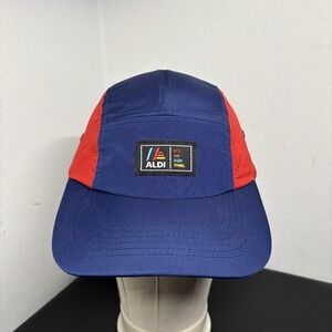 Aldi Gear Color Block Retro Baseball Cap 2024 Collection Blue Red Adjustable OS